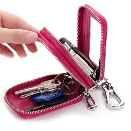 Wallets Crocodile Pattern Genuine leather key holder double layers car key case keysmart Organiser housekeeper female wallet