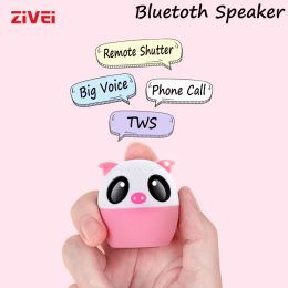 Speakers ZIVEI Portable Mini Speaker Micro Bluetooth Small Speaker Smart Soundbox Powerful 3W Wireless Animal Loudspeaker Christmas Gift