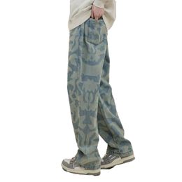 Neuer Designer Octopusls American Retro Baggy American Camo Wäsche All-Match Long Hosen Herren-Gelegenheitsmode alte, gerade Beinhosen gemacht