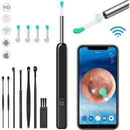 Trimmers Wireless Wifi Visual Ear Cleaner Otoscope Ear Wax Ear with Ear 1296p Hd Cleaning Kit Removal Sticks Endoscope Camera Tool Kit