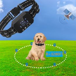 Trackers Waterproof GPS Tracker Dog Wearable Collar Locator Monitor 1000m Wireless Dogs Fence Positioning Tracker Pet AntiLoss Special