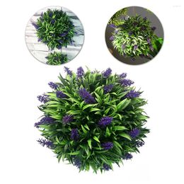 Decorative Flowers 30 Cm Topiary Plant Ball Artificial Round Lavender Plants Bouquet
