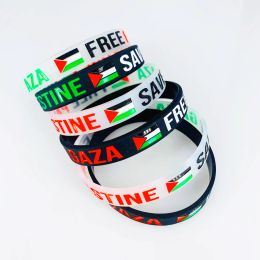 Bracelets 1pc New Fashion Jewellery Sillicone Casual Sports Wristband Rubber Cuff Bracelets & Bangles Men Women Gift Wholesale SH362