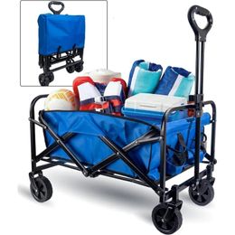 Folding Cart Heavy Duty Utility Wagon Beach Grocery Camping Portable Garden with AllTerrain Wheels 240420