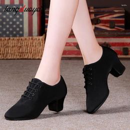 Dance Shoes Ballroom Woman Practice Modern Jazz 3/5cm Heeled Latin Women Oxford Sneakers