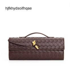 Underarm Long Clutch Andiamo Purse Bottegs Venets Bag Lady Bags High Grade Leather Versatile Crossbody Women Large Capacity Diamond Weave LWXN