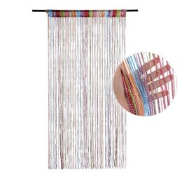 100x200cm Shiny TasselLine Curtain Living Room String Blackout Window Door Divider Drape Valance Home Decor 240416