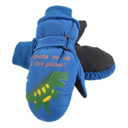 Accessories Snow Gloves For Kids Girls Boy Children Thinsulate Warm Winter Dinosaur Print Gloves With Ridges Breathable Mittens