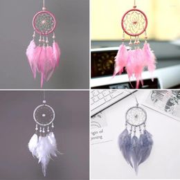 Decorative Figurines Handmade Dream Catcher Net With Feathers Beads For Wall Hanging Decoration Home Room Decor Mascot Craft Gifts