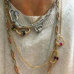 Necklaces corrente collar mujer women necklace choker tennis links chain Zircon Rhinestone Spiral collier collares naszyjnik bijoux ouija
