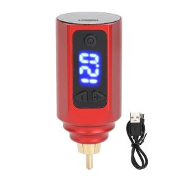 Machine Tattoo Wireless Power Supply LED Display USB Rechargeable 1500mAh Tattoo Pen Battery Adjustable Voltage Power Supply Red