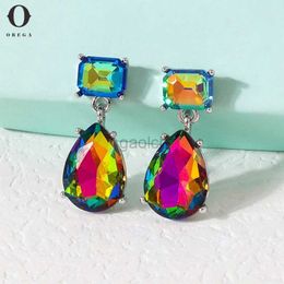 Dangle Chandelier Obega Classic AB Colour Water Shaped Drop Earrings For Women Luxury Dangle Earring Romantic Wedding Jewellery For Brides Bridesmaid d240323