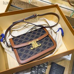 Vintage top brand cellinery bags designer for women luxury real leather Bag 2024 New Style Tofu Bag Crossbody Bag Versatile