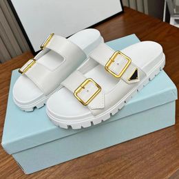 Sandal Famous Designer Woman Sandale White Summer Flat Sandals Shoe Slide Sandalen Sandalias Withbox