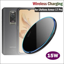 Chargers 15W Qi Fast Wireless Charging for Ulefone Armour 17 Pro Universal Wireless Charger Pad for Armour 17 Pro