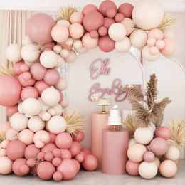 Party Decoration Retro Pink Gold Balloon Garland Arch Kit Wedding Birthday Adult Kids Baby Shower Decor Ballon Supplies