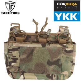 Bags DOPE Front Flap Dump Fanny Pack YKK Zipper Triple Magazine Kangroo Pouch Insert For Plate Carrier Chest Rig Tactical Vest Ghook