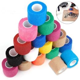 Machine Mix Colour disposable tattoo selfadhesive elastic bandage tattoo machine grips cover wrap tape tattoo supplies accessories