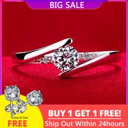 Bands Free Get Earrings CZ Zircon Engagement Ring Fine Jewellery White Gold Colour Tibetan Silver Ring Wedding Band for Women