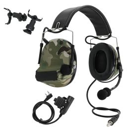 Earplugs Tactical shooting headset electronic pickup hearing protection COMTACII headset ARC helmet track adapter(MC)