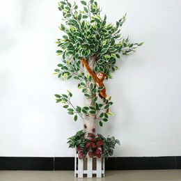 Decorative Flowers 1PC Fake Tree Bark Indoor Artificial Plant Bamboo Birch Plastic Simulation Wall Shelter Water Pipe Column