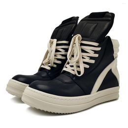 Casual Shoes Men Cross Strappy Ankle Boots Genuine Leather Zipper Height Increasing Lace-Up Mixed Colour Women Warm Original Sneaker