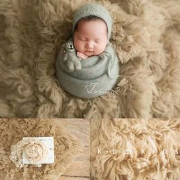 Photography Newborn Photography Props Big Size Flokati 150x120cm HandKnitted Pure Greek Wool Blanket Baby Photo Boy Girl Background Mat