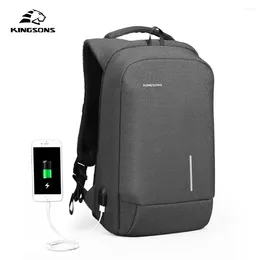 Backpack Kingsons Men's Multifunction USB Charging Men 13 15 Inch Laptop Backpacks Anti-theft Bag For