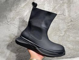 Men Leather Ankle Boots Trainers Casual Man Shoes Height Increasing HighTOP Flats Black Autumn Boot1353591