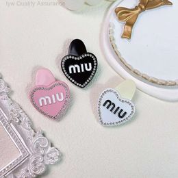 Designer Mui Mui Hair Accessory Korean Version of Sweet and Cute Girl Miaos Familys Love Hair Clip with Bangs on the Edge Hair Accessory Headwear