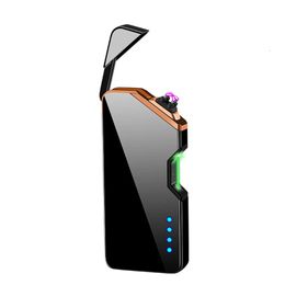 Laser Unusual Plasma Lighter Electric USB Windproof Flameless Cigarette Lighters Gadgets For Men Technology