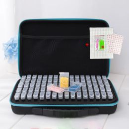 Stitch 20/40/80 Grids boxs diamond painting Tools Storage box Diamond Embroidery Accessories mosaic Carry Case Container Hand Bag