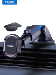 Cell Phone Mounts Holders Topk D37-X General Motors phone holder suitable for iPhone Air Vent Hook Mount Cell holder iPhone 14 13 11 Pro Max Huawei Samsung Y240423