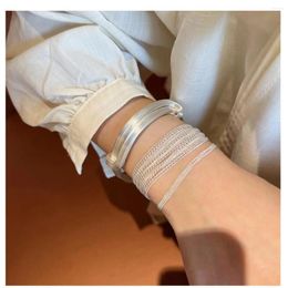 Bangle 2024 Chinese-style Zhaocai Transfer Brave Copper Money Men Bracelets925 Sterling Silver Push-pull Bracelet Female Light Luxu