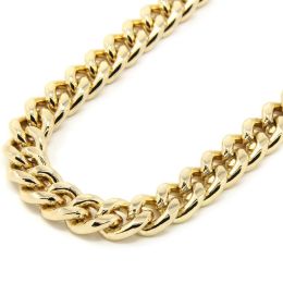 Necklaces High Quality Heavy 10mm Men Necklace Chain 24k Gold Colour Filled Fashion Jewellery Cuban Chain Necklaces For Male