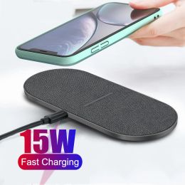 Chargers 2 in 1 Wireless Charging Pad for iPhone 8 11 13 12 14 XS Max XR Samsung S22 S21 S20 S10 S10E Dual Charger Mat for Airpods 2 pro