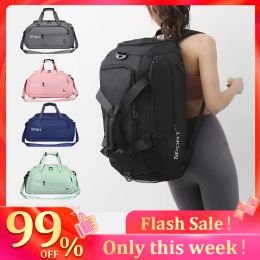 Bags Oxford Travel Backpack Waterproof Sports Gym Bag with Shoes Compartment Side Pocket for Outdoor Training for Camping Hiking