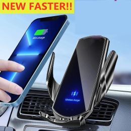 Chargers 100W Wireless Charger Car Auto Magnetic Air Vent Phone Holder For iPhone 14 13 12 Samsung S20 Induction Fast Charging Station