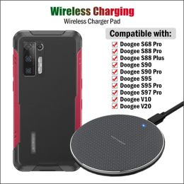 Chargers 10W Qi Fast Wireless Charging for Doogee S98 S99 S100 S95 S97 S89 Pro S96 GT S88 Pro Plus V10 V20 V30 Wireless Phone Charger Pad
