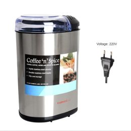 Grinders Electric Coffee Grinder Mill 220V240V Coffee Bean Grinder Mini Electric Crusher Machine Kitchen Stainless Steel