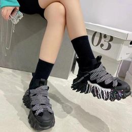 Casual Shoes Spring Autumn 8 Cm Super Hihg Wedge Woman Sneakers Female Hook Loop Comfortable Platform Sneaker