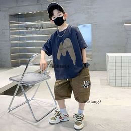 Boys Summer Children's Fashionable Short Sleeves Fashionable Fashionable toddler boy clothing Handsome Trendy Children's Summer Street childrens clothes