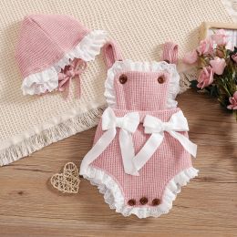 One-Pieces ma baby 018M Newborn Infant Baby Girls Romper Knitted Lace Jumpsuit Overalls Autumn Spring Clothing Princess Costume D01