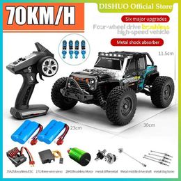 Electric/RC Car Rc Cars 16103Pro 50km/h Or 70km/h With LED 1/16 Brushless Moter 4WD Off Road 4x4 High Speed Drift Monster Truck Kids Toys Gift T240423