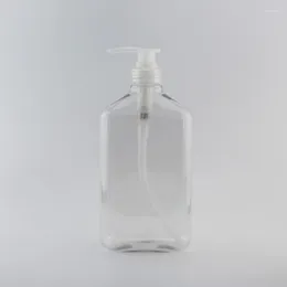 Storage Bottles 1000ML Clear PET Packaging Lotion Cream Pump Refillable Empty Cosmetic Container Shampoo Laundry Detergent Containers 1L