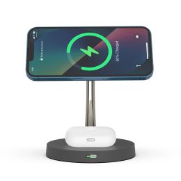 Chargers 3 in 1 Magnetic Wireless Charging Station For iPhone 15 14 13 12 Pro Max Magsafe Charger For Apple Watch 8 7 6 5 Airpods Pro