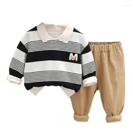 Clothing Sets Spring Autumn Baby Boys Clothes Suit Children Fashion Striped T-Shirt Pants 2Pcs/Set Toddler Casual Costume Kids Tracksuits