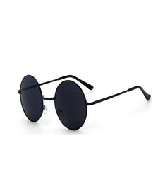 Retro Vintage Black Silver Gothic Steampunk Round Metal Sunglasses for Men Women Mirrored Circle Sun Glasses Male Oculos1216991