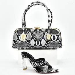 Dress Shoes Nigeria And Bags Matches Plus Size Luxury Rhinestone Women Party Bag Set High Heels