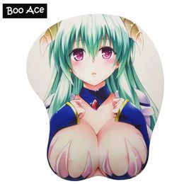 Mouse Pads Wrist Rests Elsie Anime 3D Soft Breast Chest Mouse Pad with Wrist Rest L26*W21*H3.2cm 2WAY Fabric Y240423
